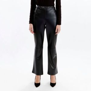 Vintage Danier High Rise  Black Genuine Lamb Leather Flared Leg
Pants size 8